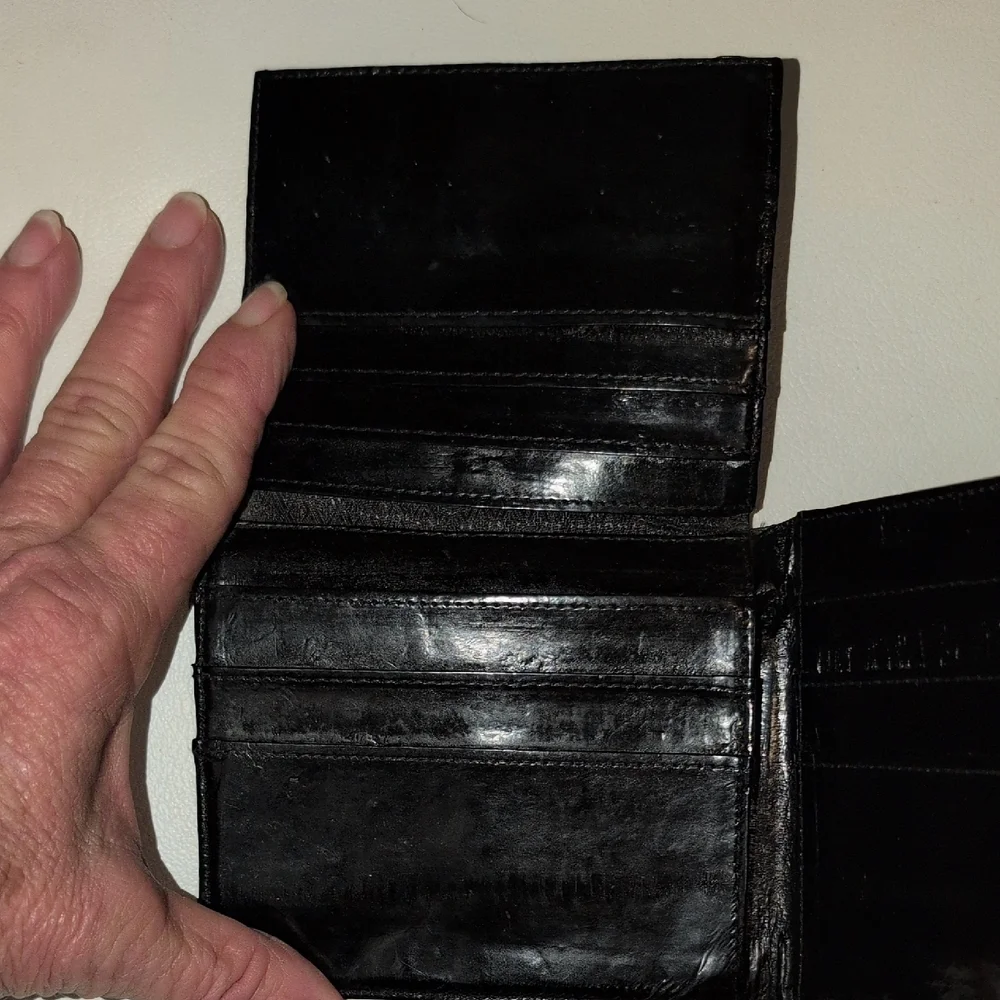 Black Eel Leather Wallet